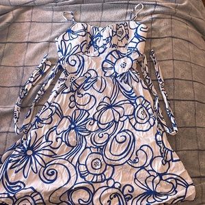 Dress(blue and white)